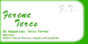 ferenc tercs business card